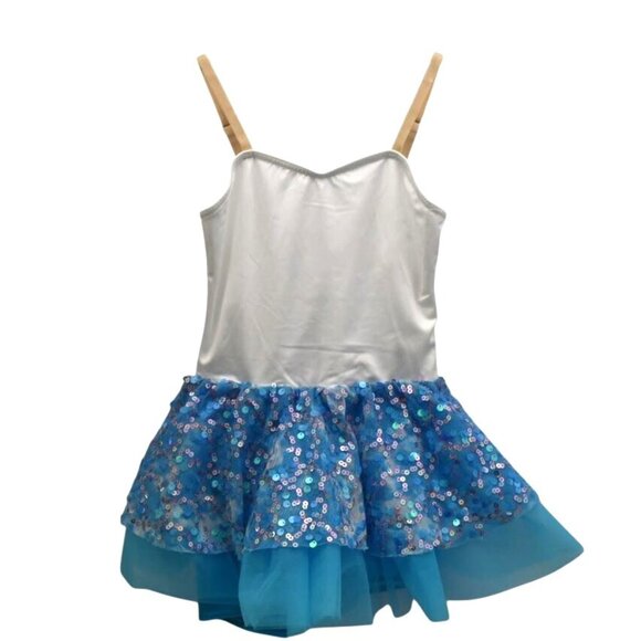 Weissman Girls Dance Costume 2 Piece Jacket Dress with Sequined Tutu Size IC 7 8 - Picture 4 of 9
